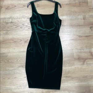 Aqua | Elegant Green Velvet Dress | Size: Small